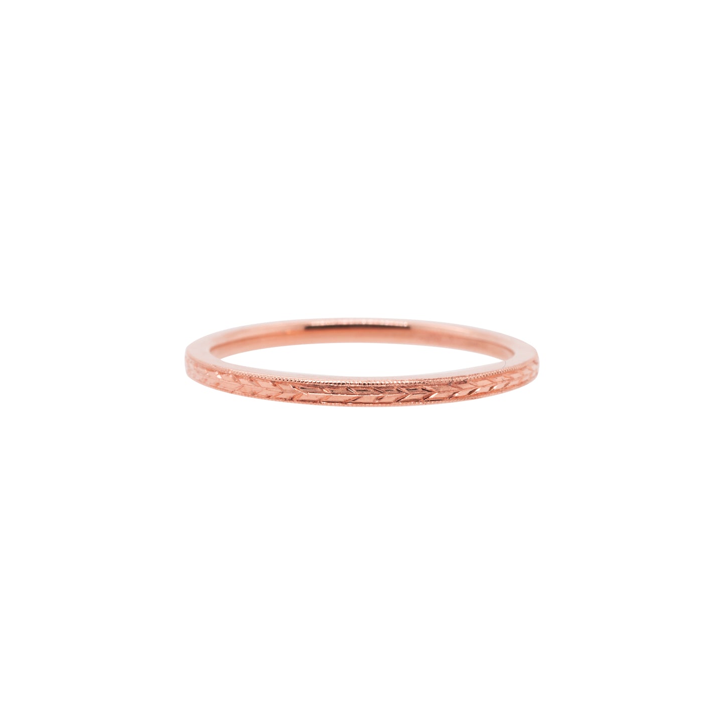 The Thin Wheat 1.5mm Hand Engraved Stackable Wedding Band