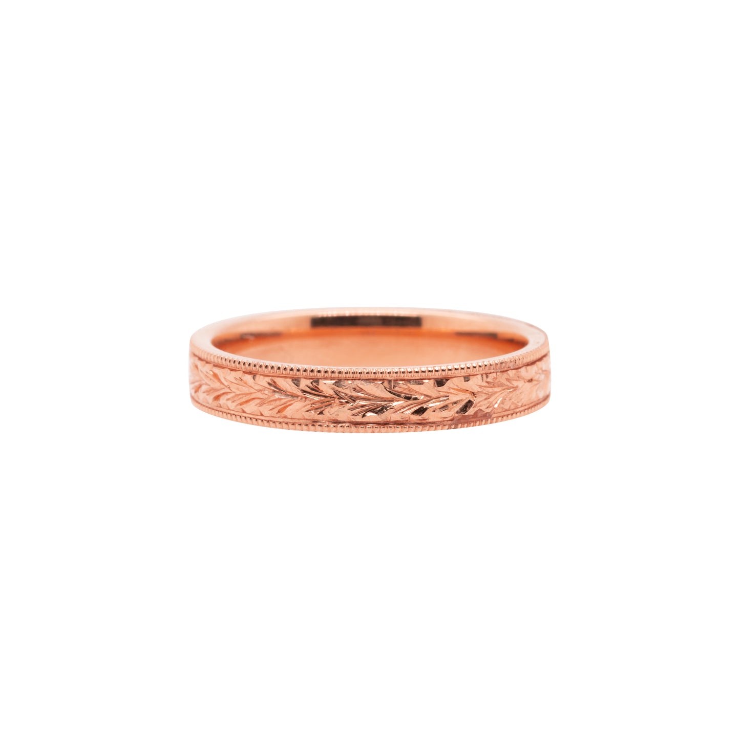 Load image into Gallery viewer, The Wheat 3.5mm Hand Engraved Stackable Wedding Band
