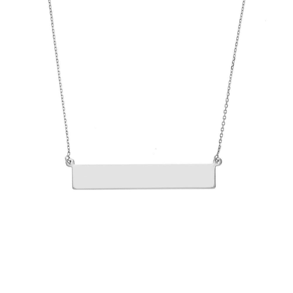 
                      
                        Engravable 14K Large (1.25 Inches) Gold bar Necklace
                      
                    